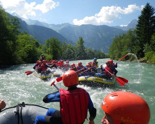 Wasserschlacht auf dem Boot